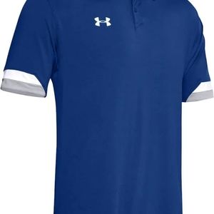 New Under Armour Men's Heat Gear Golf Polo Royal Blue Trophy